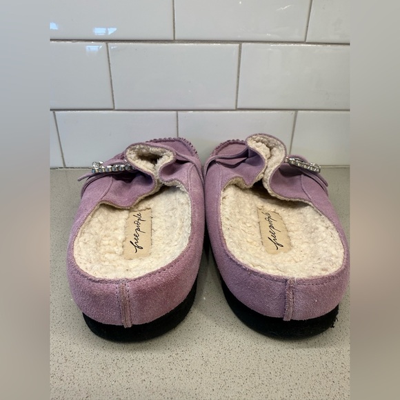 Free People Shearling After Riding Mules - Purple - Picture 6 of 8